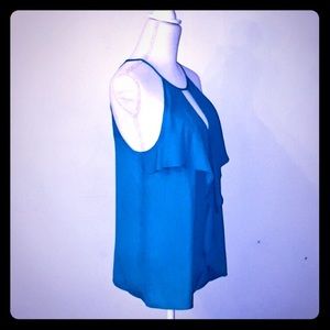 NWOT 2X Mossimo Women’s Strappy Teal T-Ruffle Tank